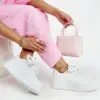Bílé tenisky na vysoké platformě Lengyel