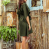 SOFIA Motýlkové šaty – KHAKI