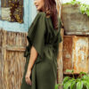 SOFIA Motýlkové šaty – KHAKI