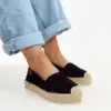 Černé espadrilky na vysoké platformě Masia