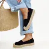 Černé espadrilky na vysoké platformě Masia