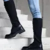 Cerné elastické kozačky Veradi.