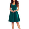 POLA šaty s volánky na krku – zelená