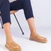 Hnědé dámské mokasíny z ekosemiše Sevilia