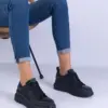 Černé dámské tenisky na vysoké platformě Nerada