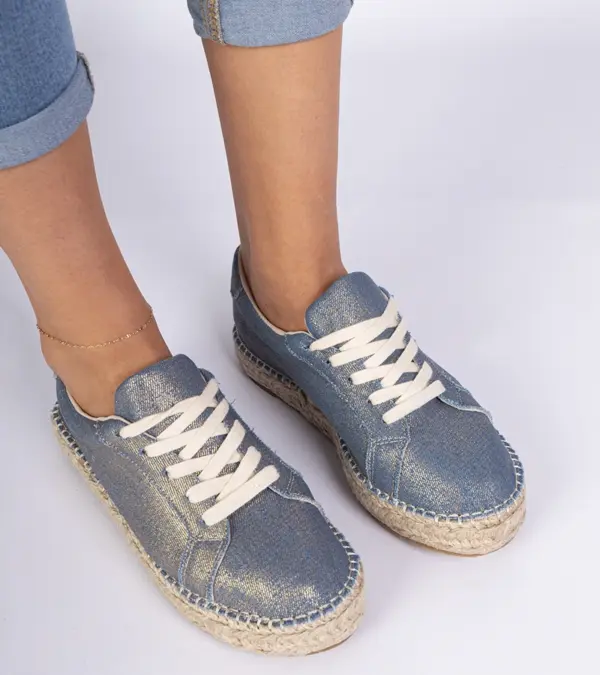 Modré třpytivé espadrilky Werkato