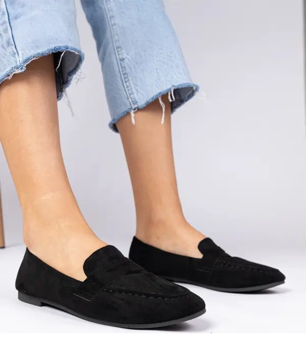 Černé elegantní mokasíny z ekosemiše Palmarina