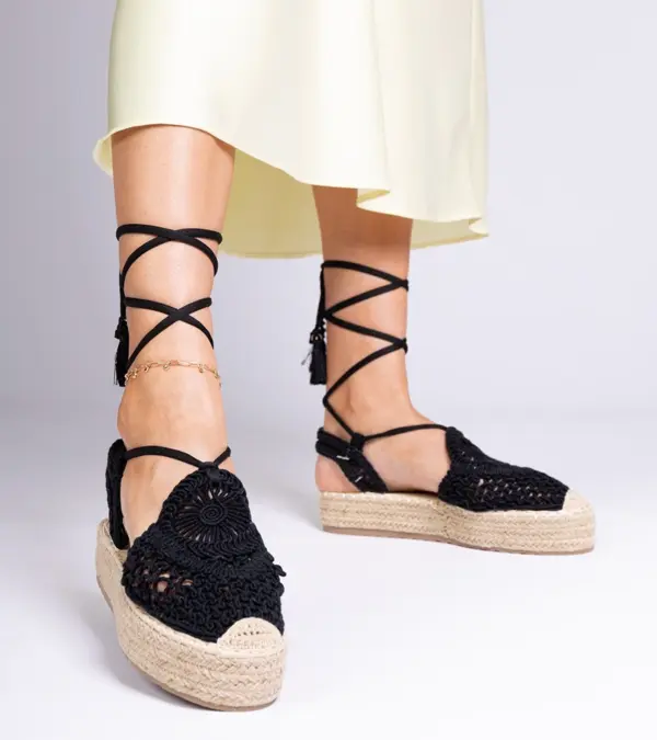 Černé pletené espadrilky Lemura