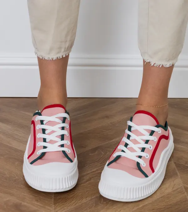 Růžové dámské tenisky na platformě Salis