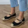 Černé espadrilky s ozdobnou sponou Pilata