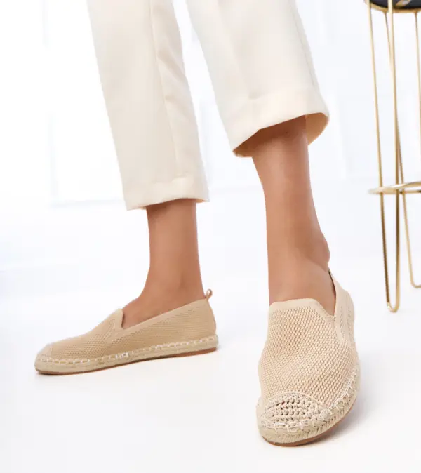 Béžové espadrilky na platformě Luna