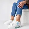 Bílé tenisky na platformě s medvídkem Margot