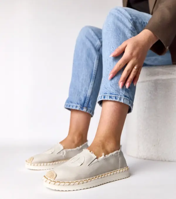 Šedé espadrilky na gumové podrážce Nadine