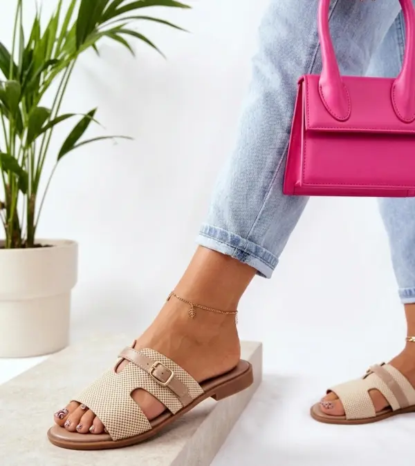 Béžové Dámské Elegantní Pantofle S Výřezy Tabitha