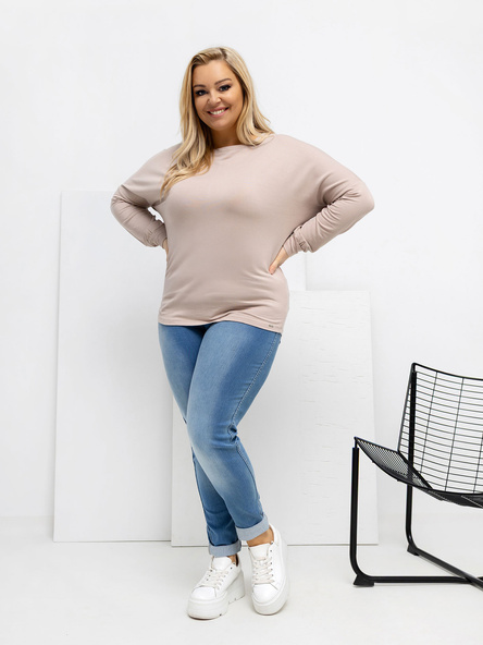 Béžový plus-size top PETITARA