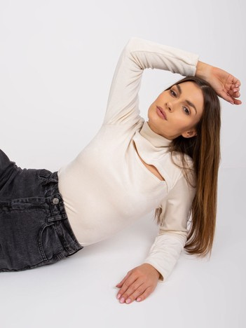Světle béžová velurová halenka KIGALIS