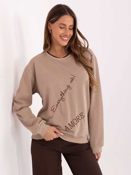 Béžová casual halenka RELEVANCE s výšivkou – ANVILIA
