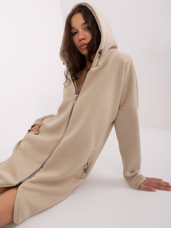 Béžová mikina Tina RUE PARIS na zip – AURALIA
