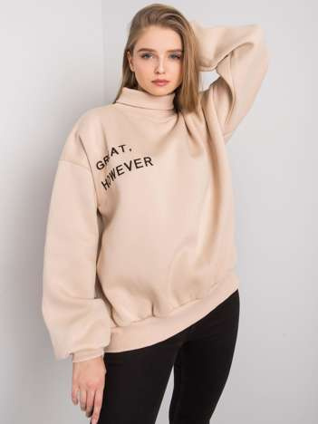 Béžová zateplená oversize mikina Kelly – FARIRA