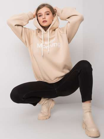 Béžová zateplená oversize mikina Alice – FARINA
