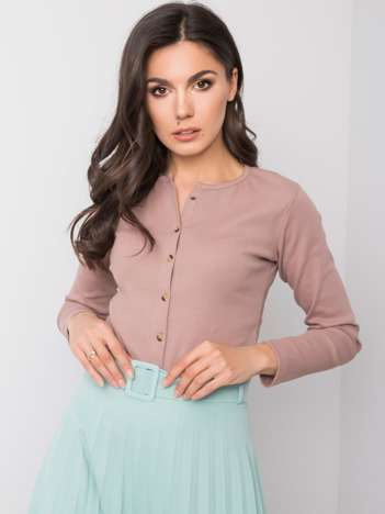 Tmavě béžové žebrované body ARABELLE