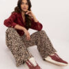 Černo-béžové široké leopardí kalhoty – EIRELIA