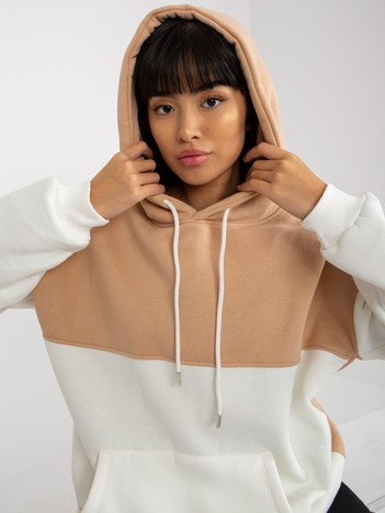 Béžovo-ecru basic kangaroo mikina – RININA
