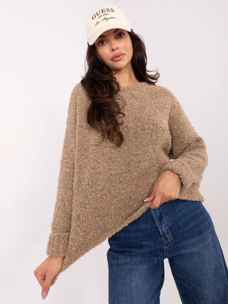 Béžový oversize bouclé svetr TRUUS