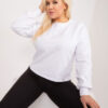 Bílá bavlněná plus size mikina Florentia – CIRORA