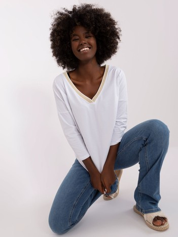 Bílý oversize top VELAROSE