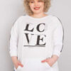 Bílá plus size mikina URBANELLE s kapsami