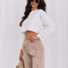 Bílý crop top SIMEONELLE s volnými rukávy