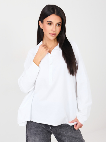 Bílý polo top POLIVIA