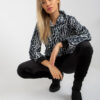 Bílo-černý velurový komplet s leopardí mikinou RUE PARIS – BEDA