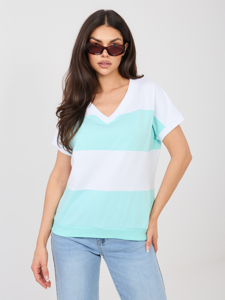 Mátový colorblock top NOVELIA