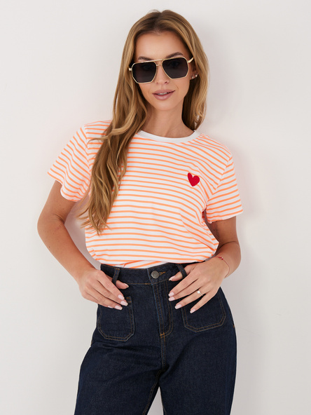 Bílé pruhované tričko ZARINELLE ITALY MODA