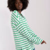 Bílo-zelený oversize top COLLARSTRIPE
