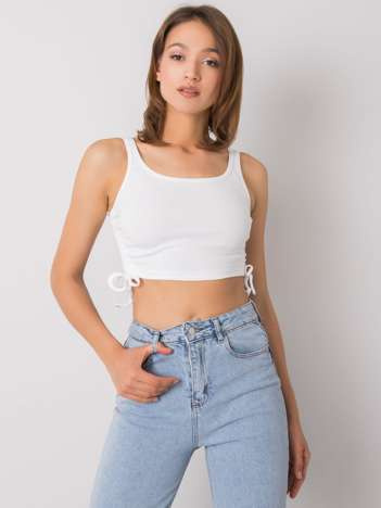 Bílý crop top se stahováním ORLANDA