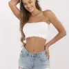Bílý krajkový bandeau top OPHELISSA