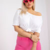 Bílé basic plus size tričko LIVELLE Missy