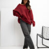 Vínová basic oversize mikina RUE PARIS – BELILIA