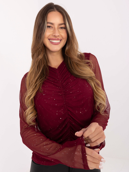 Vínový společenský top GLITTERA