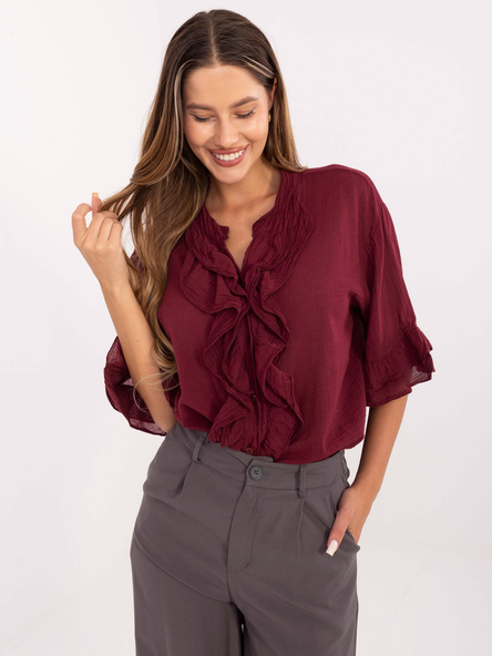Bordó volná boho košile ITALY MODA – KARIELA