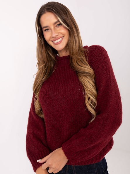 Bordó basic oversize svetr NILÜFER