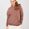 Hnědá oversize mikina s kapucí NATURAL SIDE – BERENA