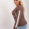 Hnědá plus size mikina CONTRASTA