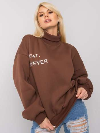 Tmavě hnědá zateplená oversize mikina Kelly – FARIRA