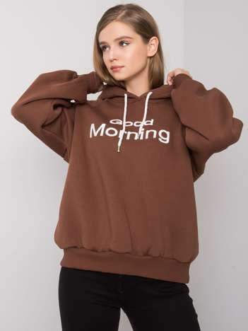 Tmavě hnědá zateplená oversize mikina Alice – FARINA