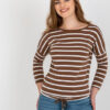 Bílo-hnědý pruhovaný top BROWNSTRIPE