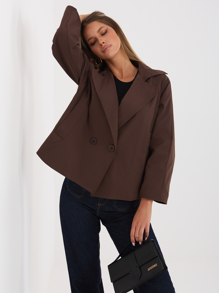 Hnědý oversize kabát RUE PARIS s podšívkou – QUAELLE